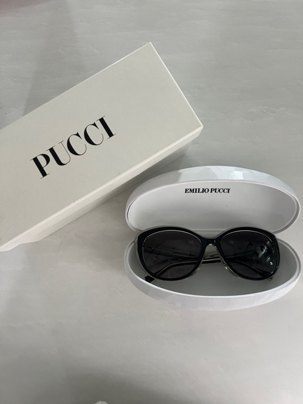 Emilio Pucci Black Oval Women's Sunglasses